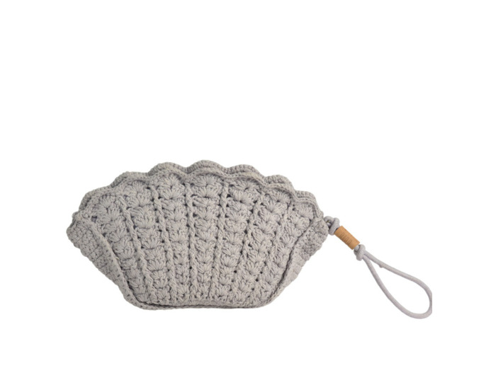 Biba Sunibel Pochette Crochet en Coton Tressé Lavanda