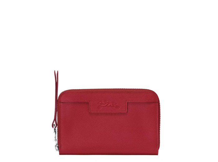 Longchamp Le Pliage Néo Portefeuille Zippé Rouge