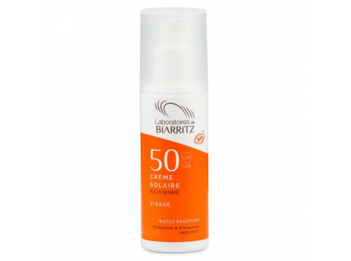 Crème solaire Visage SPF50 Bio Haute protection solaire 50ml Alga Maris Laboratoires De Biarritz