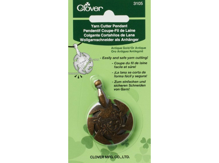 Coupe fils pendentif doré antique Clover