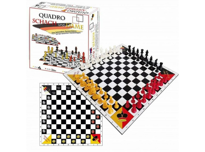 Jeu d'échecs et dames 4 joueurs Quadro chess