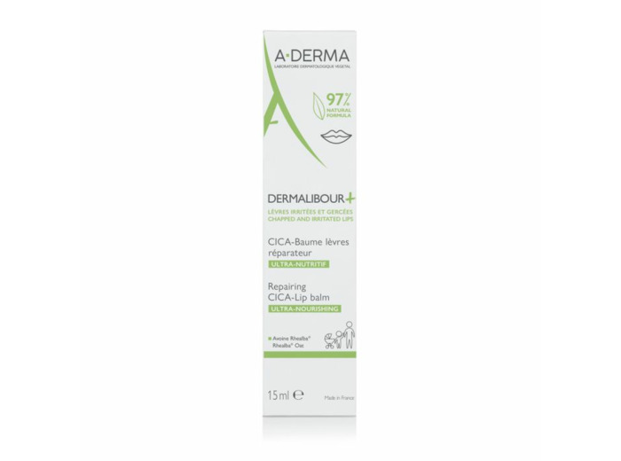 Baume lèvres réparateur assainissant CICA 15ml Dermalibour+ A-Derma
