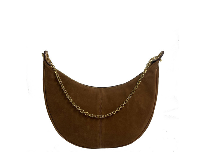 Gérard Darel Suzanne Sac Demi-Lune Cuir Velours Kenya