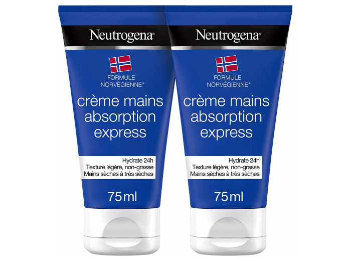Creme Mains Hydratation Et Confort Absorption Rapide 2x75ml Neutrogena