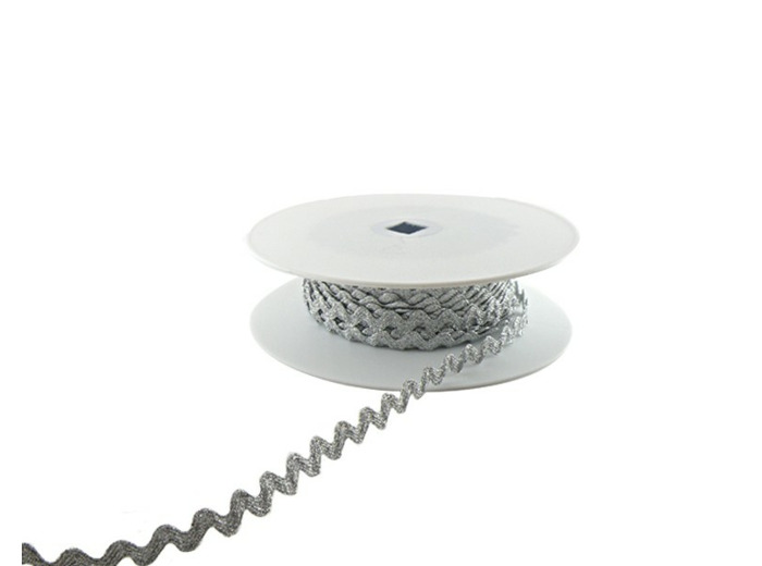 Serpentine Lurex Argent - 10 mm