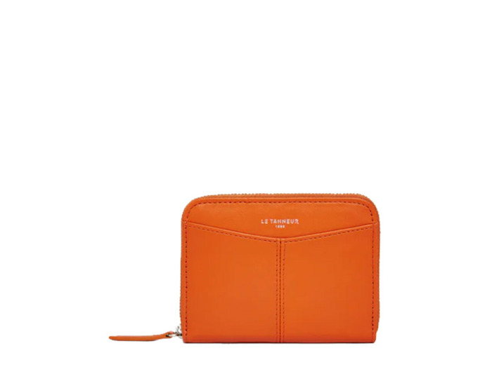 Le Tanneur Charlotte Porte-Monnaie Zippé Et Porte-Cartes Amovible Cuir Lisse Terre/Brulée/Désert