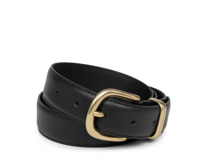 Lancaster Ceinture en Cuir de Vachette Lisse Femme 601-024 Noir M