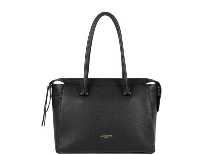 Lancaster Dune Sac Shopping En Cuir Grainé 529-97 Noir