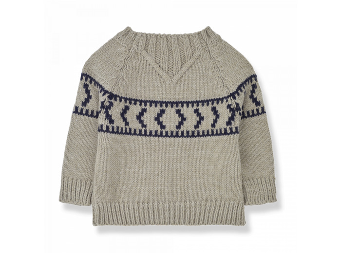 Pull taupe 6 mois Mieke