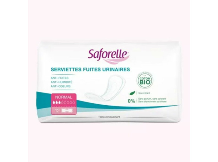 Serviettes fuites urinaires x20 Normal Saforelle