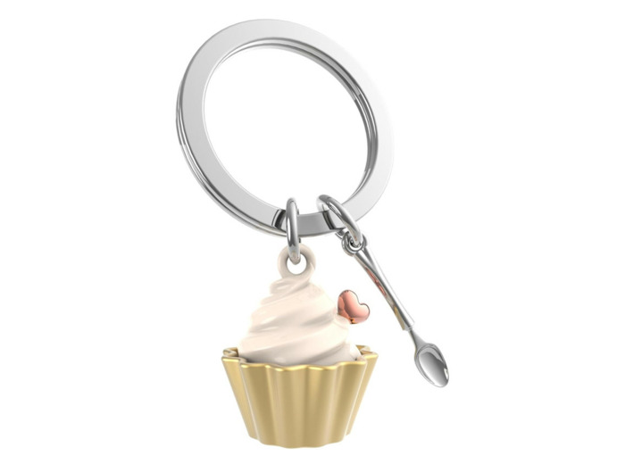 Metalmorphose Porte-clés Cupcake Vanille
