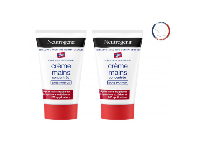 Duo Creme Mains Concentree Sans Parfum 2x50ml Neutrogena