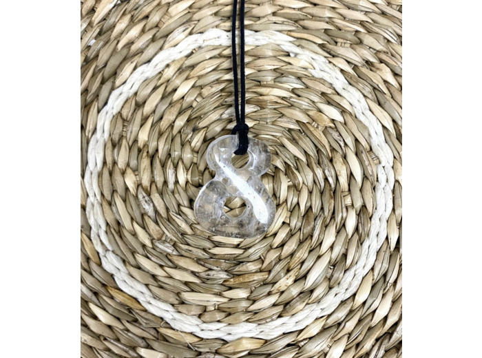 Pendentif infini cristal de roche
