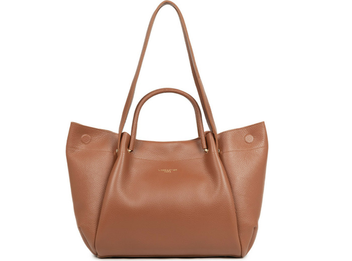 Lancaster Foulonne Double Louisa Grand Sac Shopping 470-90 Camel In Orange