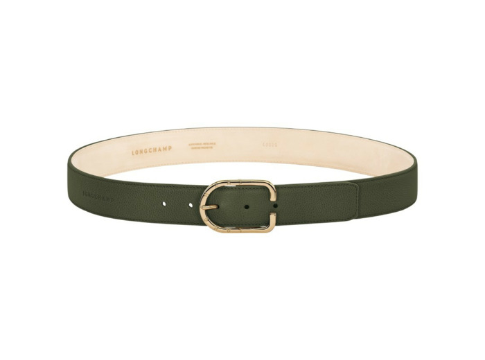 Longchamp Le Foulonné Ceinture Femme Cuir Kaki