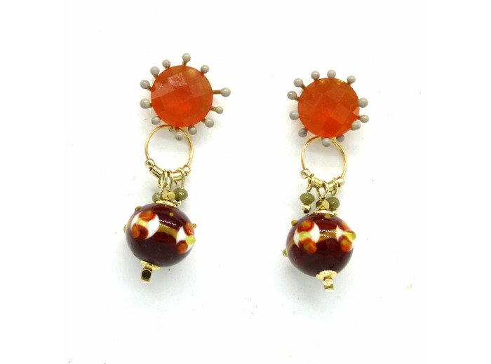 Boucles d'oreilles cabochons Soryne