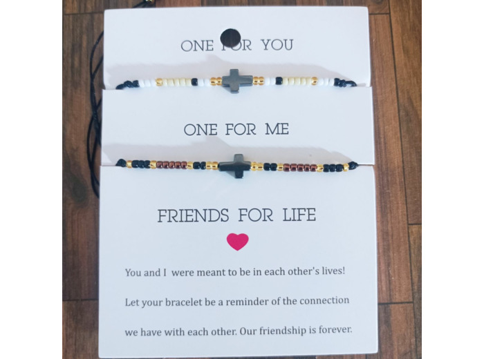 2 bracelets rocailles/hématite