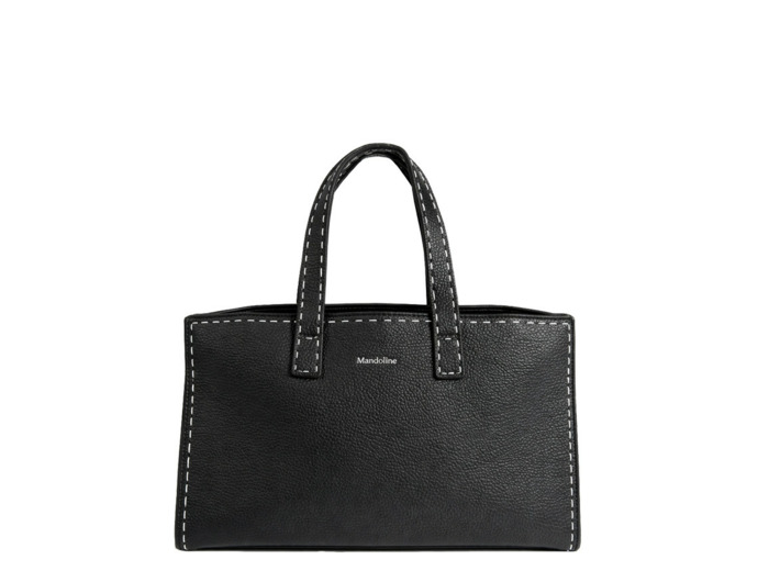 Farfouillette Sac Porté Main Avec Surpiqûres Noir