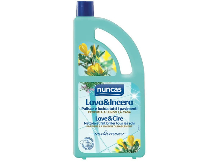 Detersivo per tutti i pavimenti a tripla azione: lava, lucida e protegge