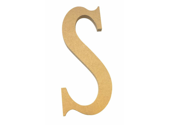 Lettre "S" Mdf - Hauteur : 220 mm
