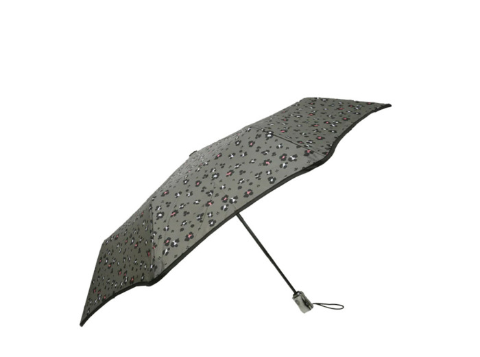 Isotoner Parapluie Pliant X-TRA Solide Auto Léopard Kaki