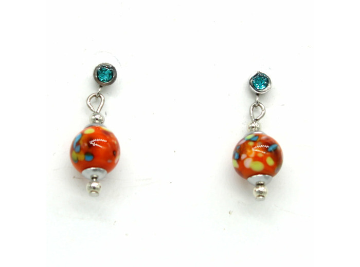 Boucles d'oreilles cristal PAPAYA