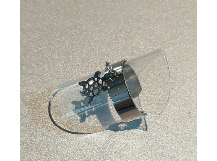 Bague breloque tortue