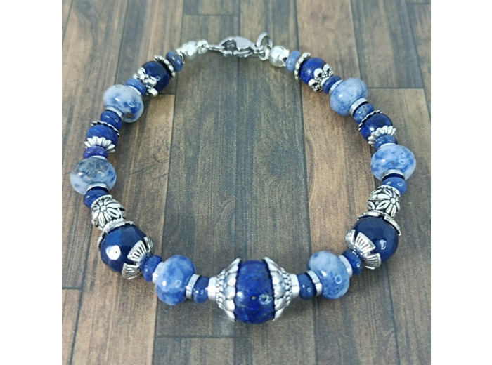 Bracelet Sodalite/Lapis lazuli