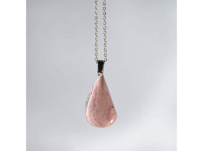 Pendentif rhodocrosite monture argent 925/000 (vendu sans chaine) BG07