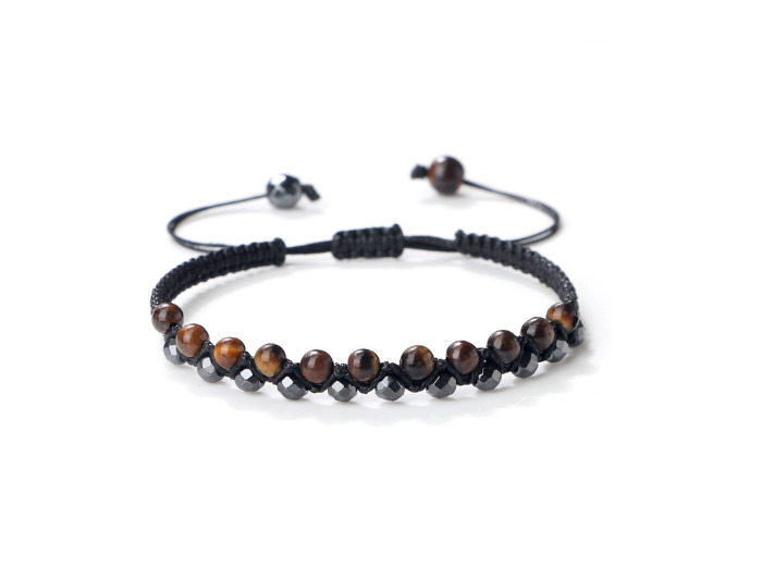Bracelet Oeil de tigre/Hématite
