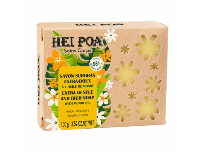 Savon surgras a l'extrait d'huile de monoi 100g Corps Hei Poa