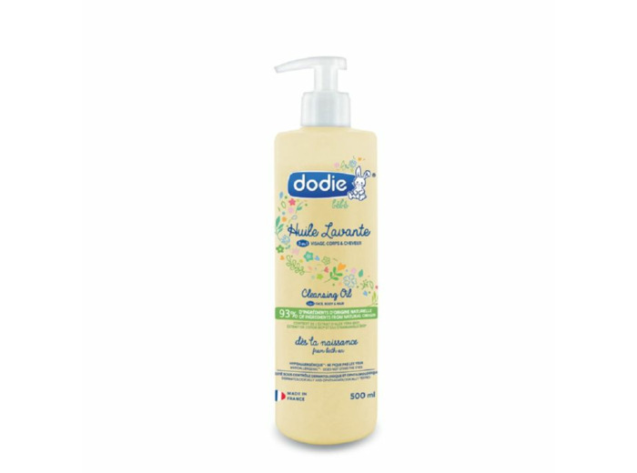 Huile lavante bebe 3 en 1 500ml Visage corps et cheveux Dodie