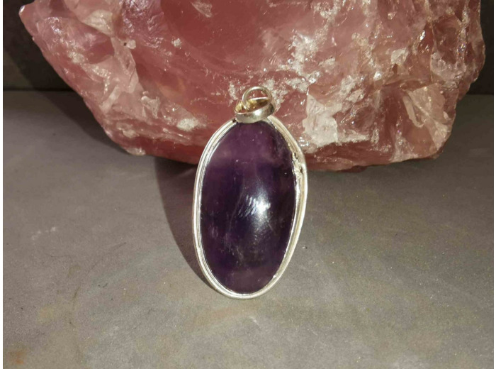 Pendentif Amethyste argent 925/000