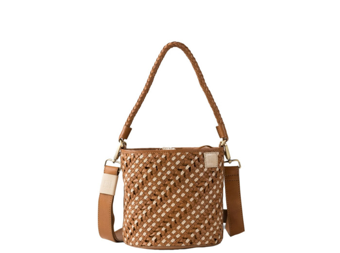 Biba Selma Sac Seau En Cuir Tressé SEM1L Crudo