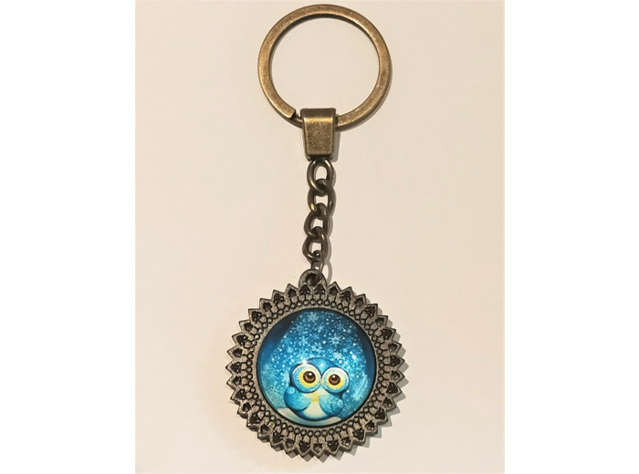 Porte-clés Hibou bleu