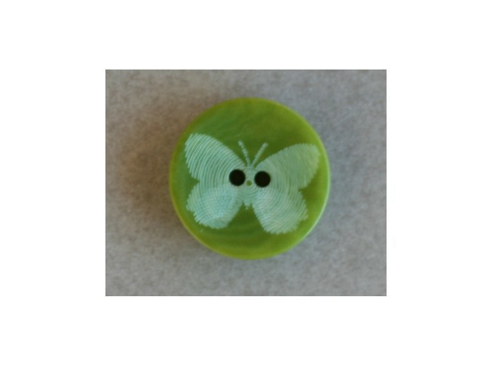 Bouton papillon vert 15 mm