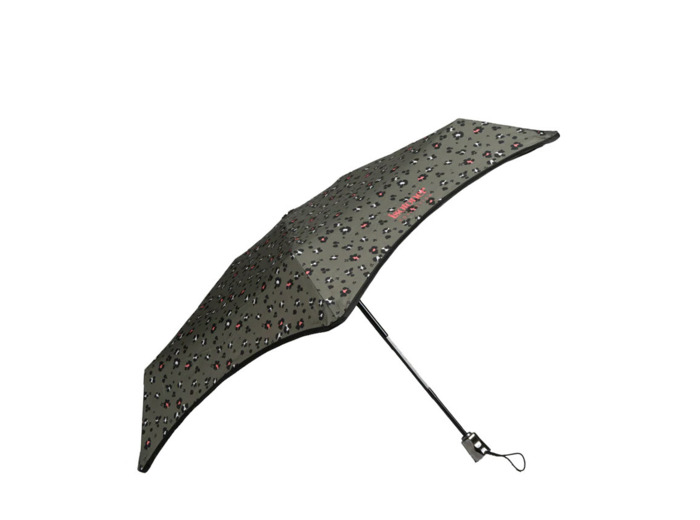 Isotoner X-Tra Solide Parapluie Pliant Léopard Kaki