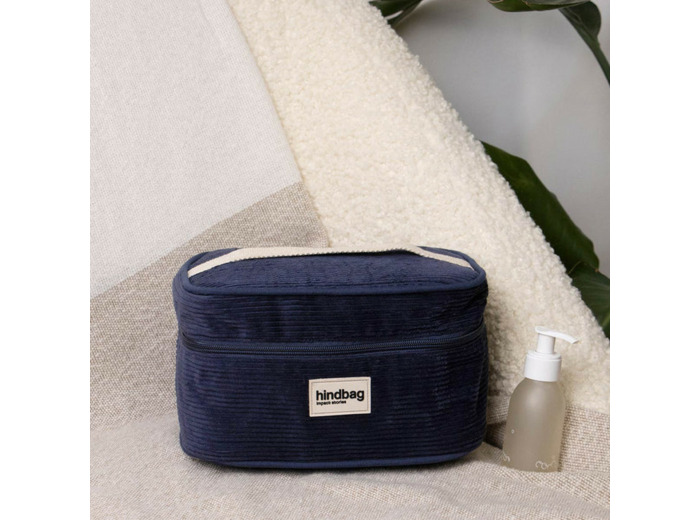 Hindbag Gaspard Petit Vanity Velours Marine