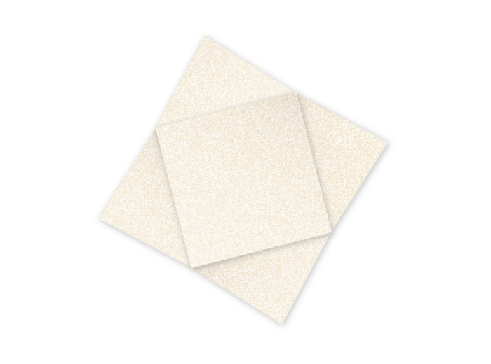 Cartes losanges 160x160 mm "Pollen" - Ivoire irisé