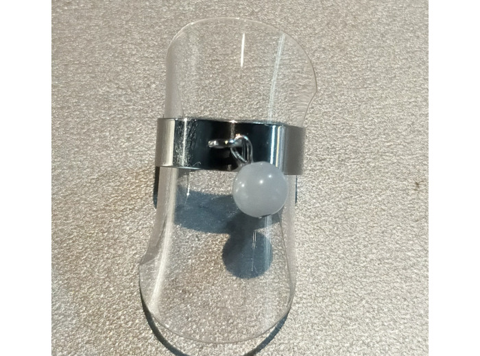 Bague à perle aigue marine