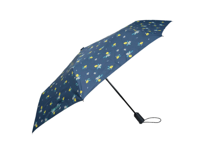Isotoner Parapluie Pliant Automatique Citron Jaune