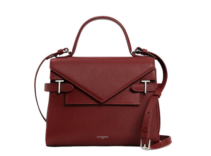 Le Tanneur Emilie Sac A Main Moyen Double Rabat Cuir Révolution