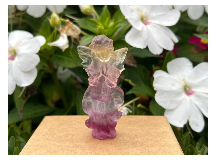 FIGURINE ANGE EN FLUORITE
