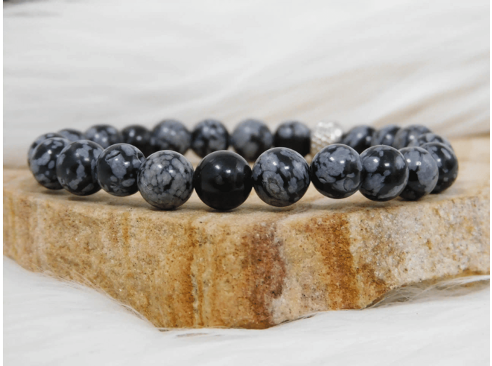 BRACELET OBSIDIENNE MOUCHETÉE