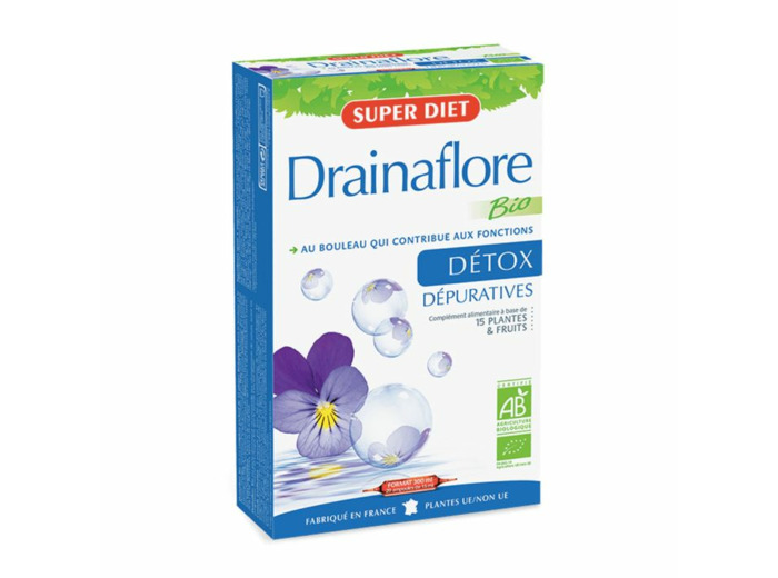 SUPERDIET DRAINAFLORE BIO BUV AMP 15ML 20