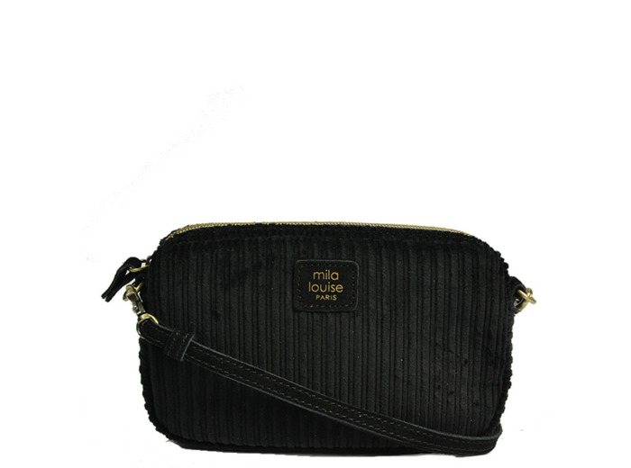 Mila Louise Trotty VFR1 Mini Sac Trotteur Velours Noir