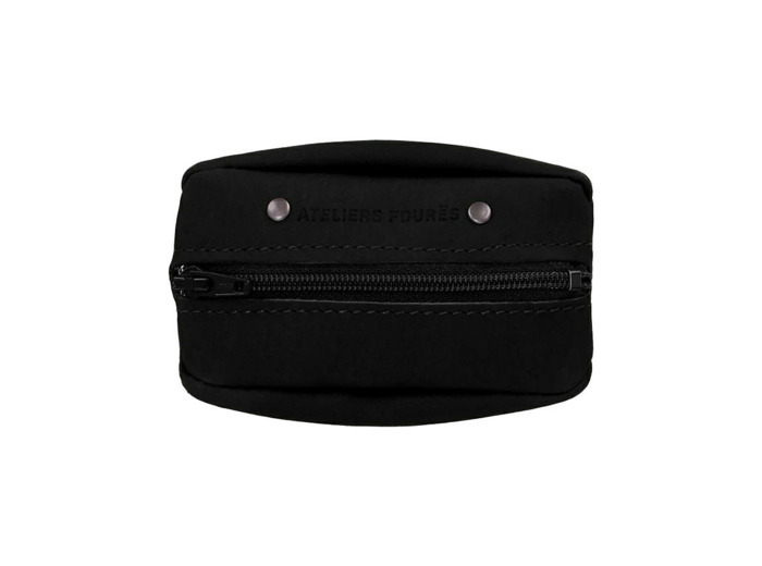 Ateliers Fourès Baroudeur Porte-Monnaie 2 compartiments Grain de café Hector F9230 Noir