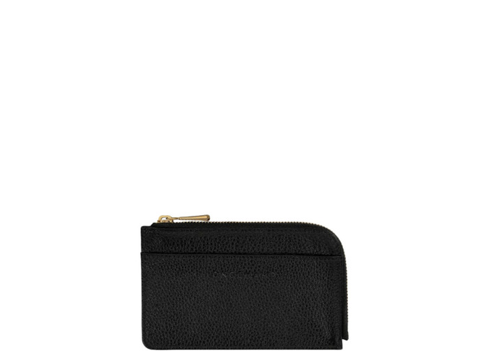 Longchamp Le Foulonné Porte-Cartes En Cuir Noir