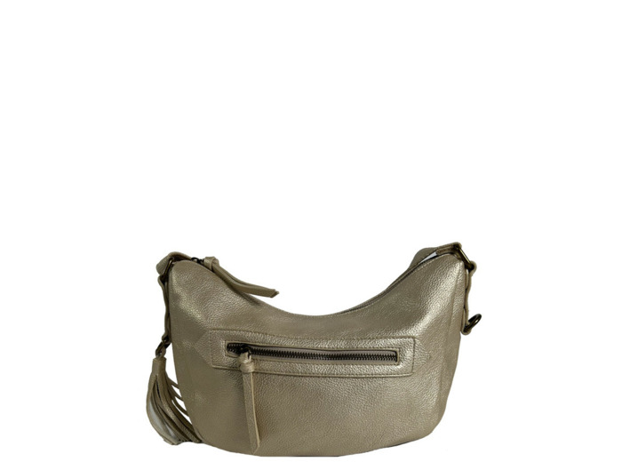 Farfouillette Grand Sac Banane Similicuir Grainé Doré