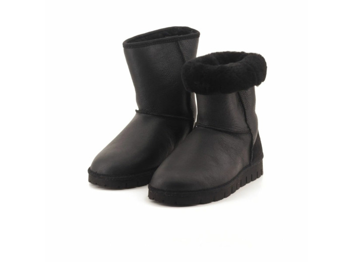 Boots noires peau en mouton